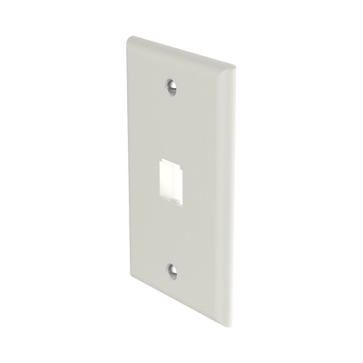 PANDUIT - Placa de Pared Vertical Clásica, Salida Para 1 Puerto Mini-Com, Color Blanco Mate