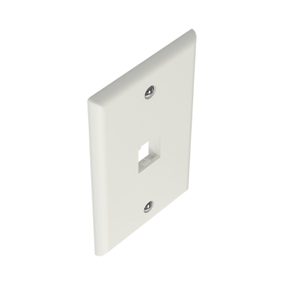 PANDUIT - Placa de Pared Vertical Clásica, Salida Para 1 Puerto Mini-Com, Color Blanco Mate