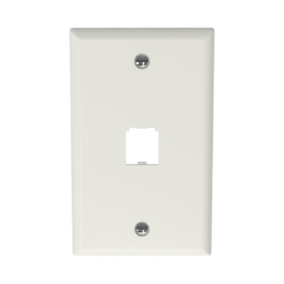 PANDUIT - Placa de Pared Vertical Clásica, Salida Para 1 Puerto Mini-Com, Color Blanco Mate