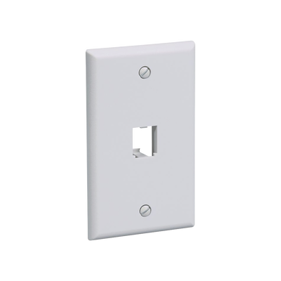 PANDUIT - Placa de Pared Vertical Clásica, Salida Para 1 Puerto Mini-Com, Color Blanco