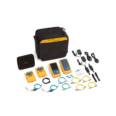 FLUKE NETWORKS - Certificador CertiFiber Pro Quad, para Fibra Óptica Multimodo 50µm y Monomodo, Con WiFi Integrado y Pantalla LCD de 5.7 Pulgadas (14.48 cm), Versión Internacional