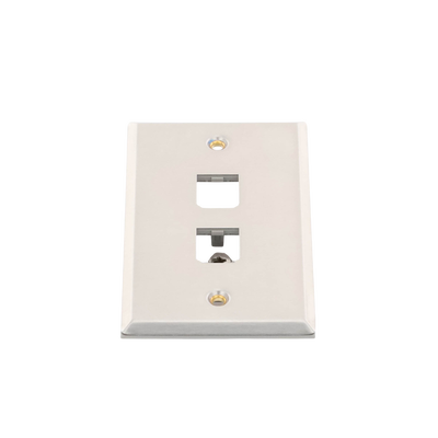 PANDUIT - Placa de Pared Vertical, de Acero Inoxidable, Salida Para 2 Puertos Mini-Com