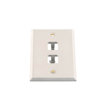 PANDUIT - Placa de Pared Vertical, de Acero Inoxidable, Salida Para 2 Puertos Mini-Com