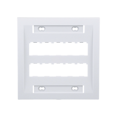 PANDUIT - Placa de Pared Vertical Ejecutiva, Salida Para 10 Puertos Mini-Com, Con Espacios Para Etiquetas, Color Blanco
