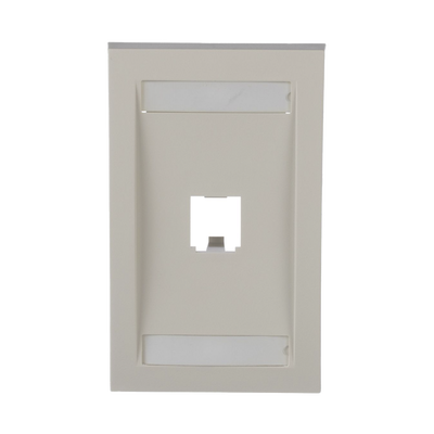 PANDUIT - Placa de Pared Vertical Ejecutiva, Salida Para 1 Puerto Mini-Com, Con Espacios Para Etiquetas, Color Blanco Mate