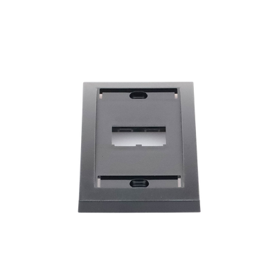 PANDUIT - Placa de Pared Vertical Ejecutiva, Salida de 2 Puertos Mini-Com, Con Espacios Para Etiquetas, Color Negro