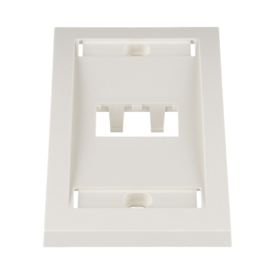 PANDUIT - Placa de Pared Vertical Ejecutiva, Salida Para 2 Puertos Mini-Com, Con Espacios Para Etiquetas, Color Blanco Mate