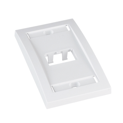 PANDUIT - Placa de Pared Vertical Ejecutiva, Salida Para 2 Puertos Mini-Com, Con Espacios Para Etiquetas, Color Blanco