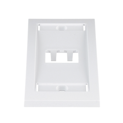 PANDUIT - Placa de Pared Vertical Ejecutiva, Salida Para 2 Puertos Mini-Com, Con Espacios Para Etiquetas, Color Blanco