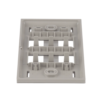 PANDUIT - Placa de Pared Vertical, de Acero Inoxidable, Salida Para 4 Puertos Mini-Com, Con Espacios Para Etiquetas