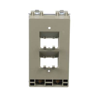 PANDUIT - Placa de Pared Vertical, Resistente al Agua con Protección IP56, Acepta 4 Módulos Mini-Com, Color Gris