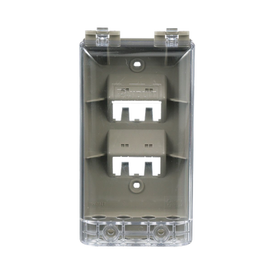 PANDUIT - Placa de Pared Vertical, Resistente al Agua con Protección IP56, Acepta 4 Módulos Mini-Com, Color Gris