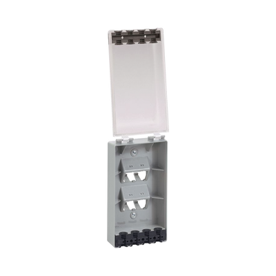 PANDUIT - Placa de Pared Vertical, Resistente al Agua con Protección IP56, Acepta 4 Módulos Mini-Com, Color Claro