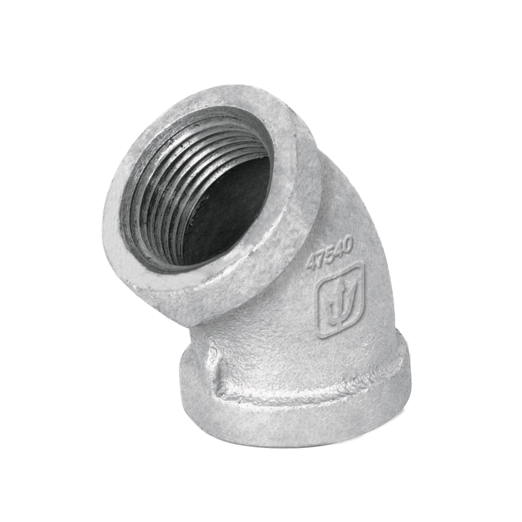 Codo 45¡ acero galvanizado de 3/4', Foset