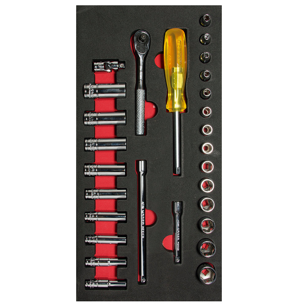 Jgo dados acc 1/4 in met 28pz