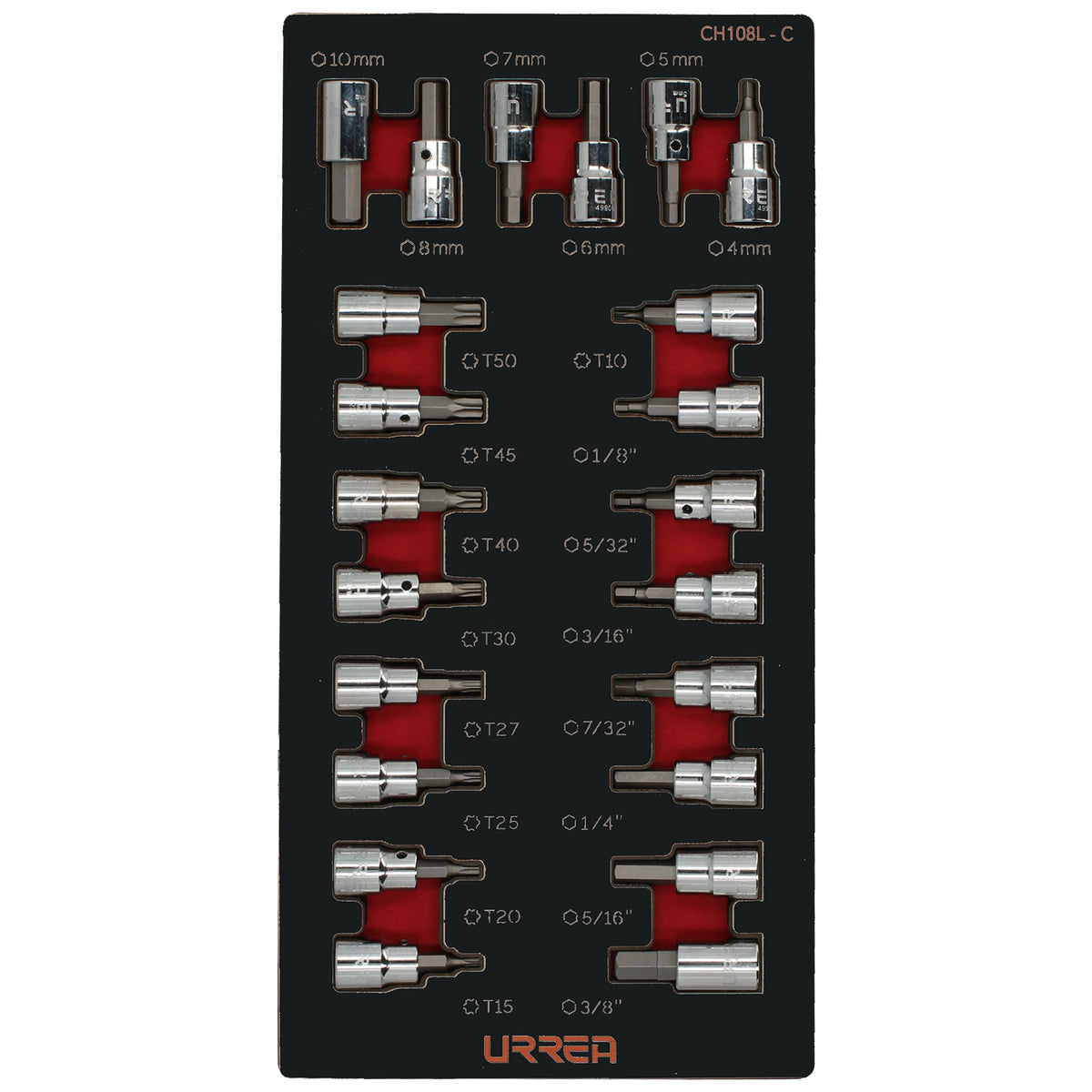 Jgo dados 3/8 in var ptas 22pz