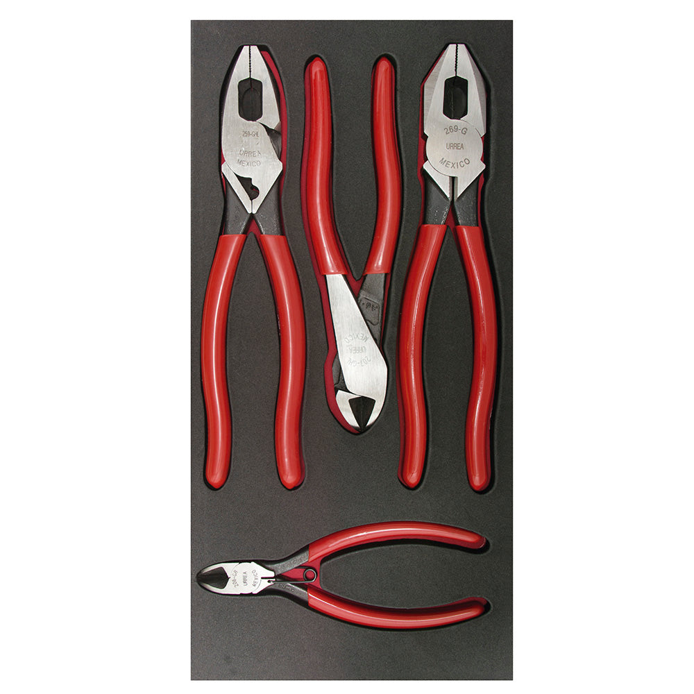 Jgo pinzas p/electricista 4pz