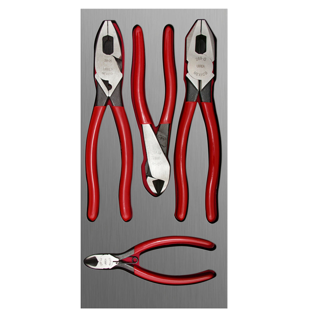 Jgo pinzas p/electricista 4pz