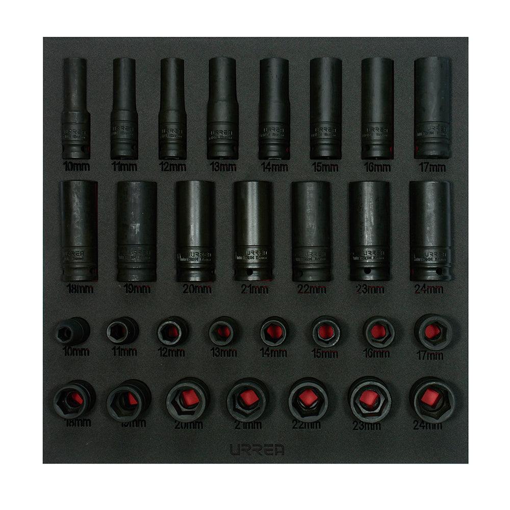 Jgo dados imp 1/2 in mm 30pz