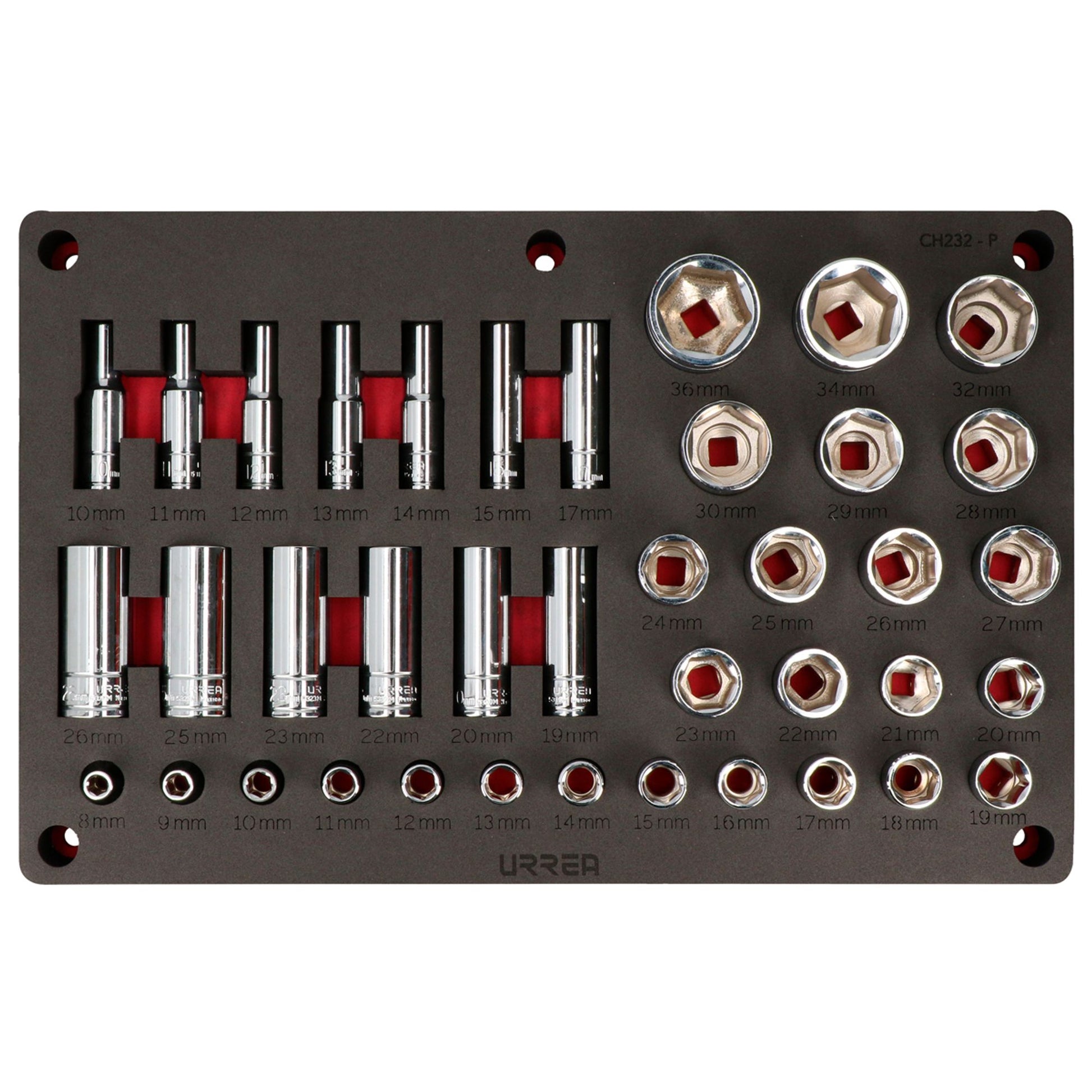Jgo dados 1/2 in mm 39pz