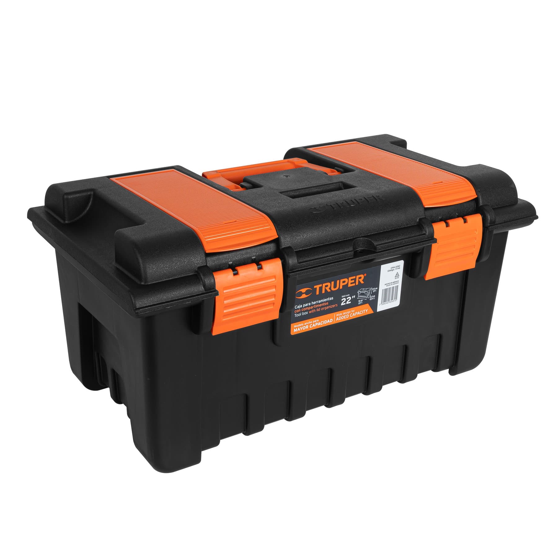Caja para herramienta de 22' con compartimentos, TRUPER