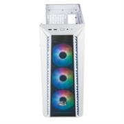 COOLERMASTER - Gabinete Gamer Cooler Master MasterBox 520 Mesh Media Torre ITX mATX ATX SSI CEB EATX 3xFan ARGB Vidrio Templado Blanco