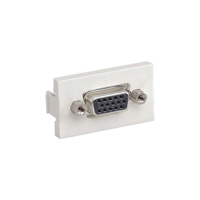 PANDUIT - Inserto Plano de 1/3, Con Acoplador VGA Hembra-Hembra de 15 Pines, Color Blanco Mate