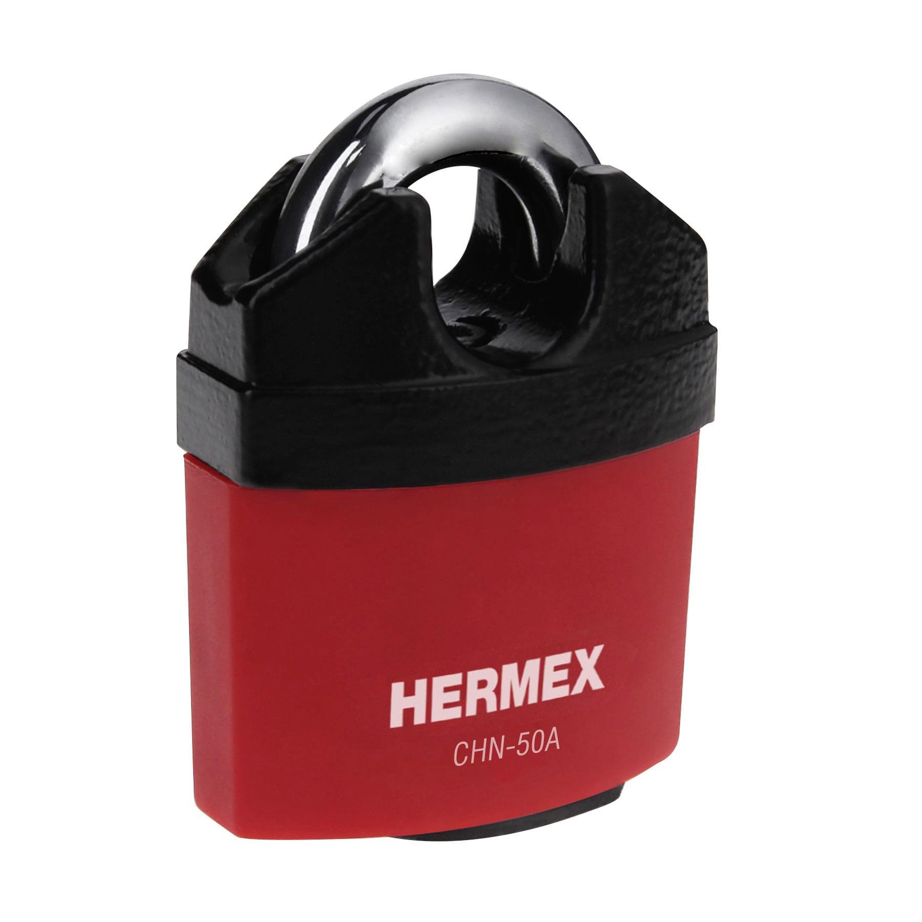 Candado de hierro 50 mm gancho protegido, llave anti-ganzua