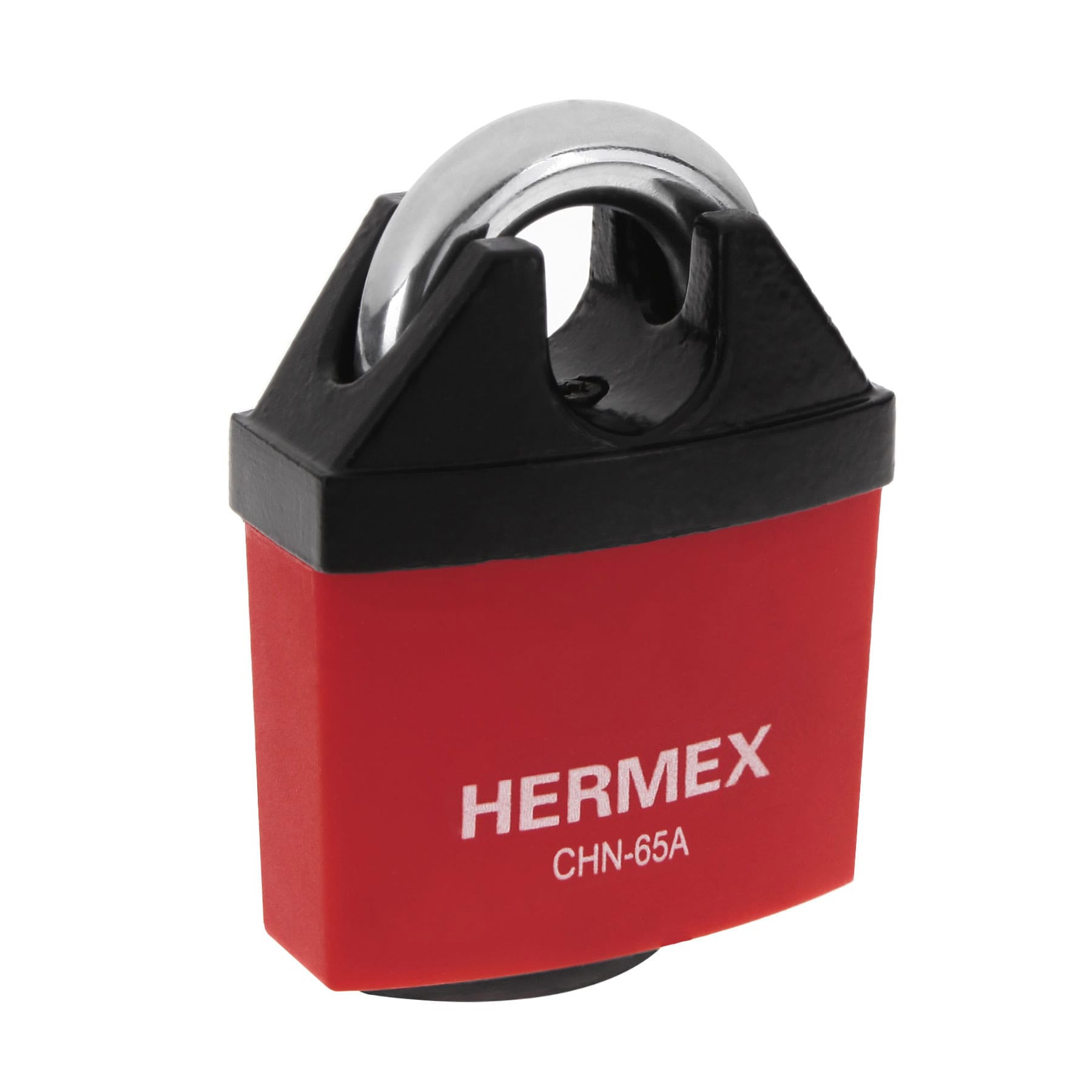 Candado de hierro 65 mm gancho protegido, llave anti-ganzua