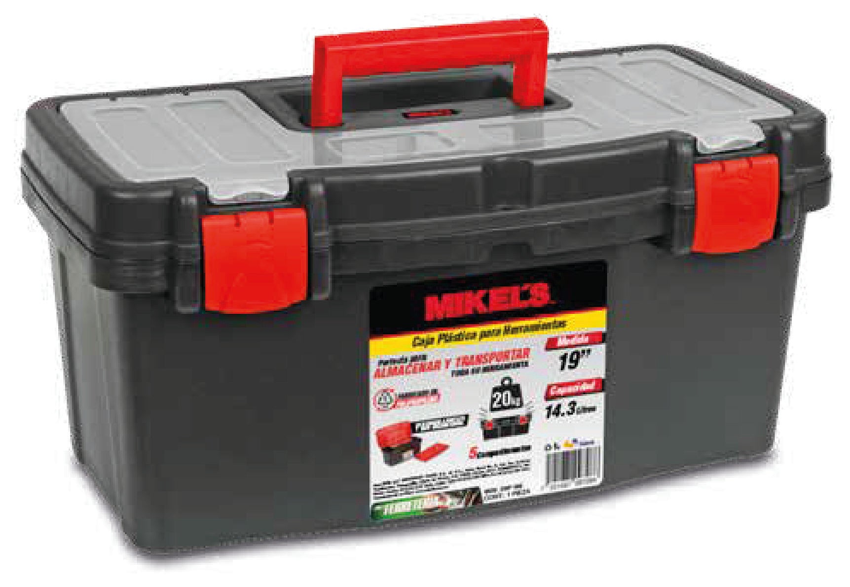 Caja plástica para herramientas 19” (14.3 lts)