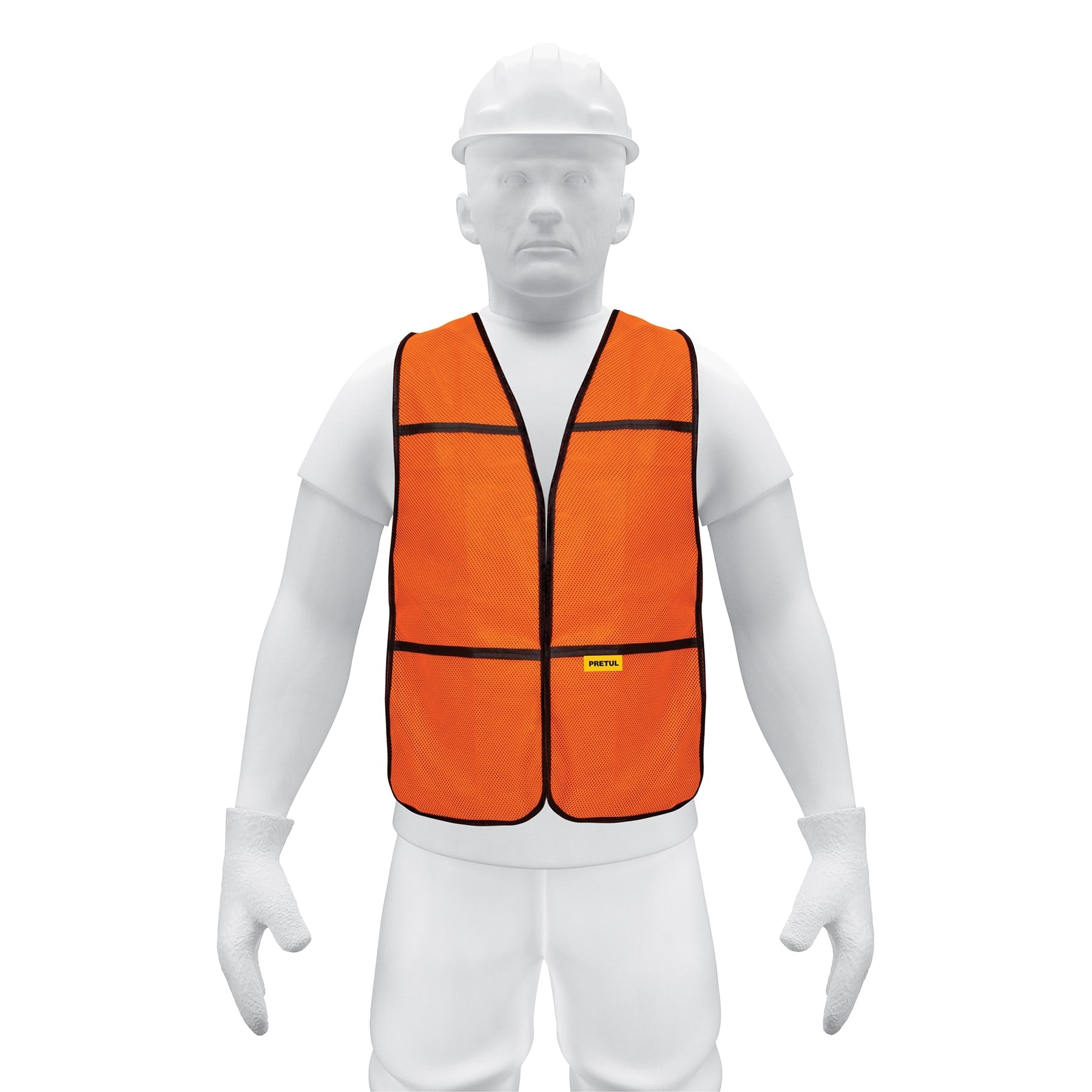 Chaleco de seguridad, uso de dia, naranja, Pretul