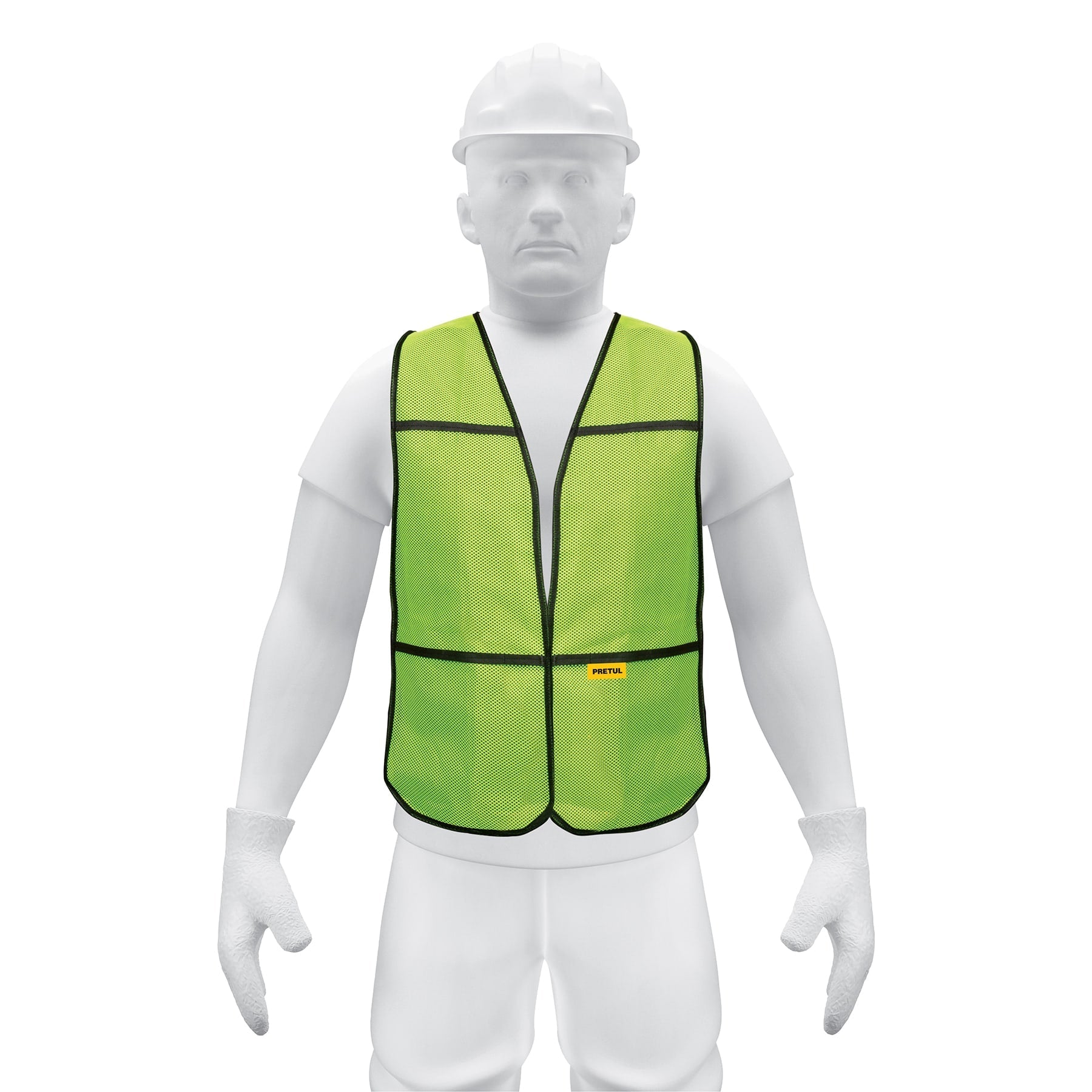 Chaleco de seguridad, uso de dia, verde, Pretul