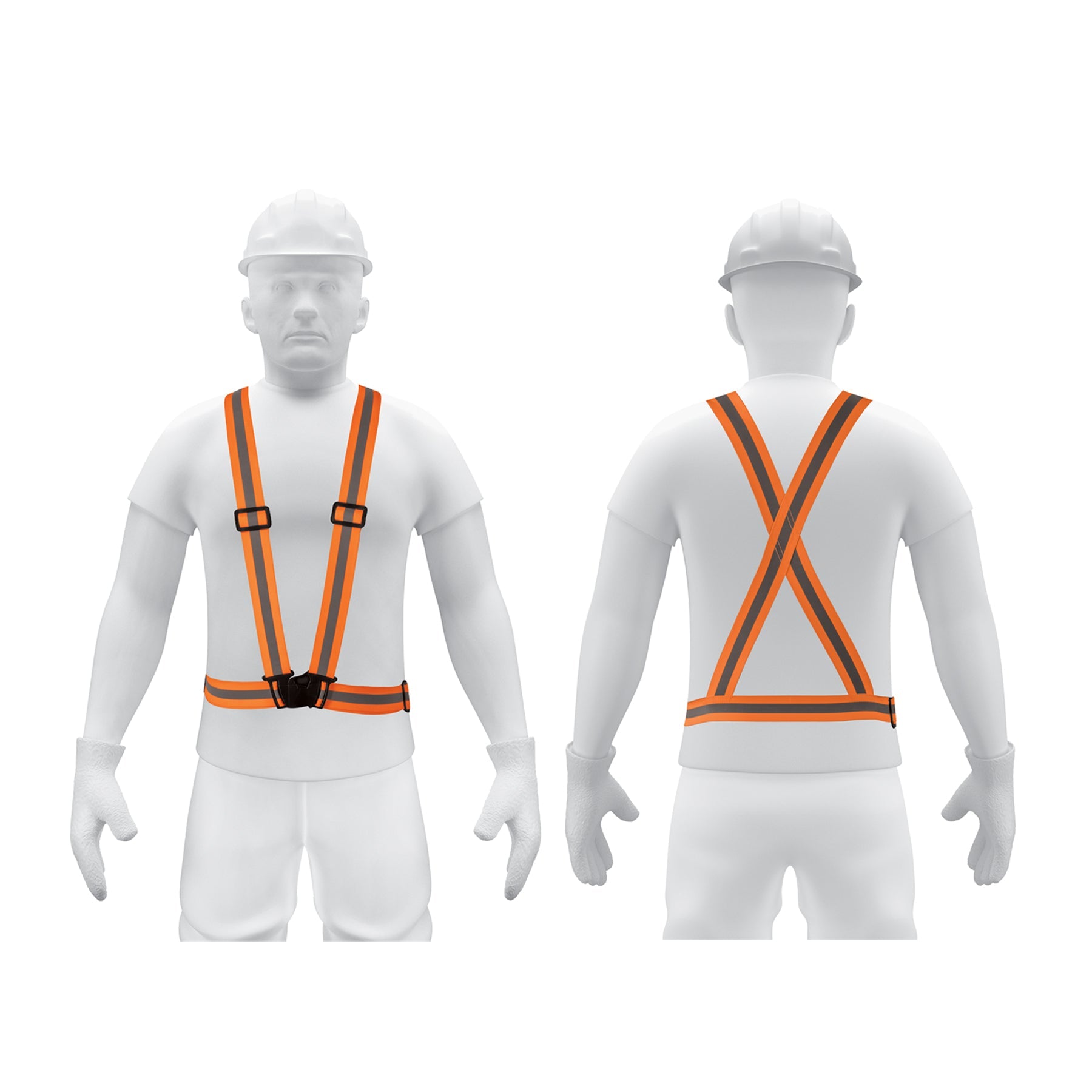 Chaleco elastico tipo arnes naranja con reflejante, Truper