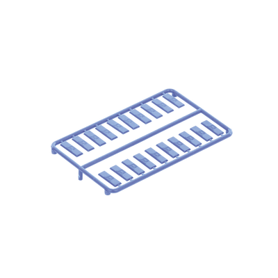 PANDUIT - Paquete de 100 Iconos de Datos de Instalación a Presión, Para Jacks Mini-Com de Panduit, De Plástico, Color Azul