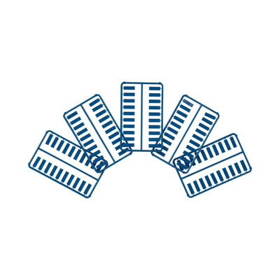 PANDUIT - Paquete de 100 Iconos de Datos de Instalación a Presión, Para Jacks Mini-Com de Panduit, De Plástico, Color Azul