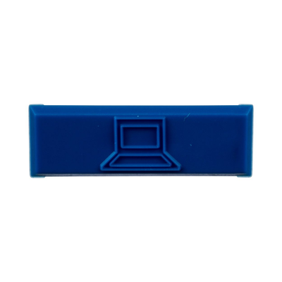 PANDUIT - Paquete de 100 Iconos de Datos de Instalación a Presión, Para Jacks Mini-Com de Panduit, De Plástico, Color Azul