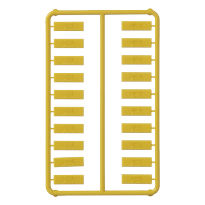 PANDUIT - Paquete de 100 Iconos de Datos de Instalación a Presión, Para Jacks Mini-Com de Panduit, De Plástico, Color Amarillo