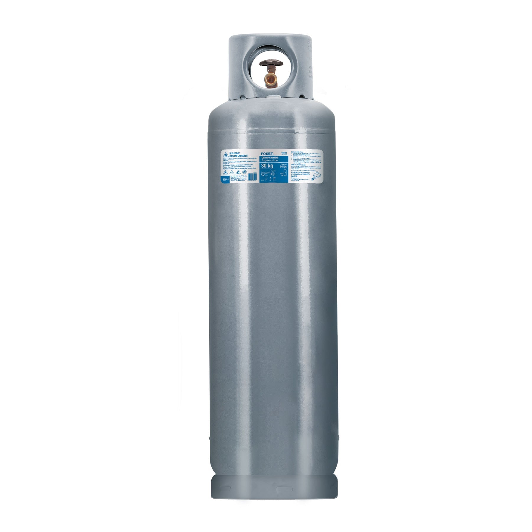 Cilindro portatil para gas LP, 30kg (66lb) Foset