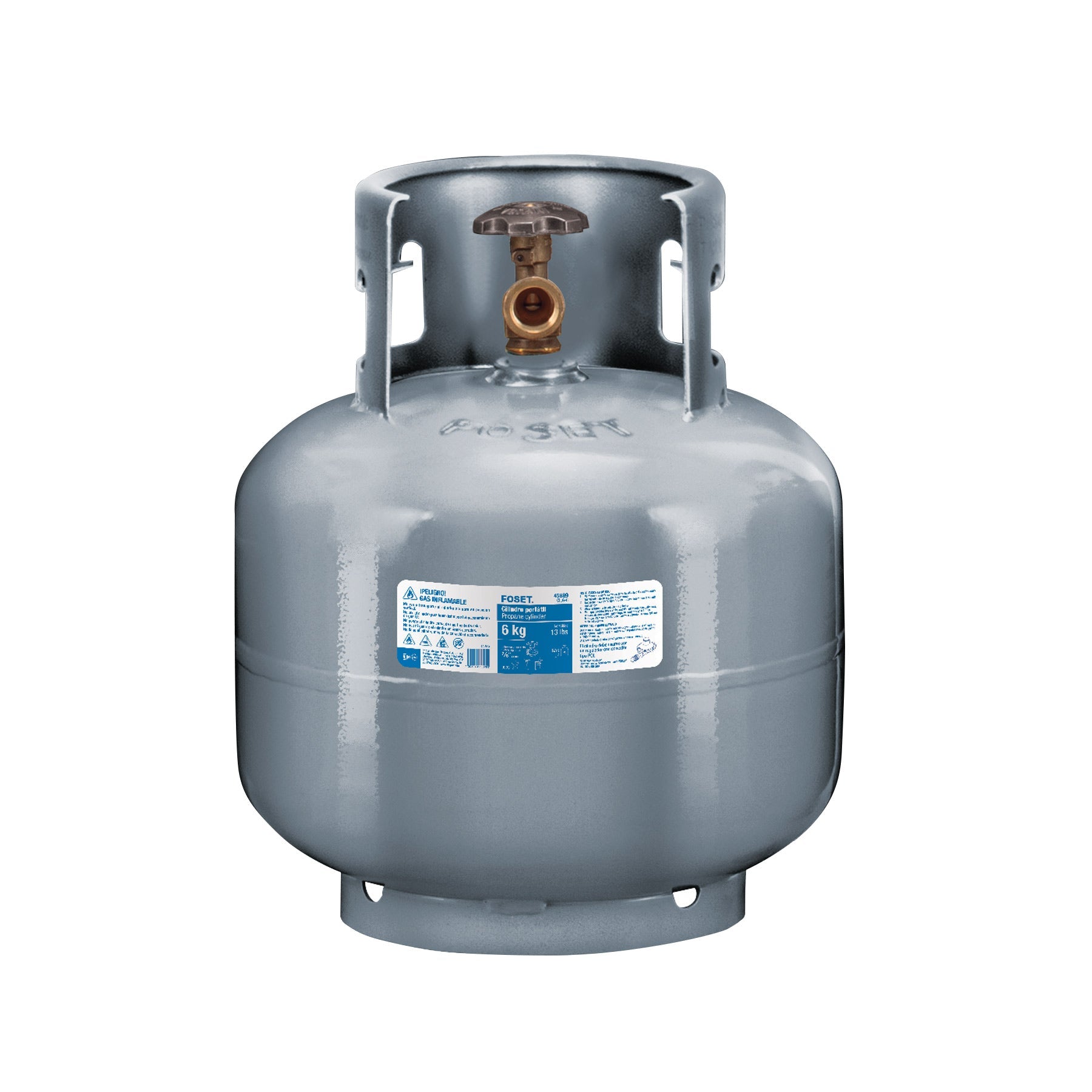 Cilindro portatil para gas LP, 6kg (13lb) Foset