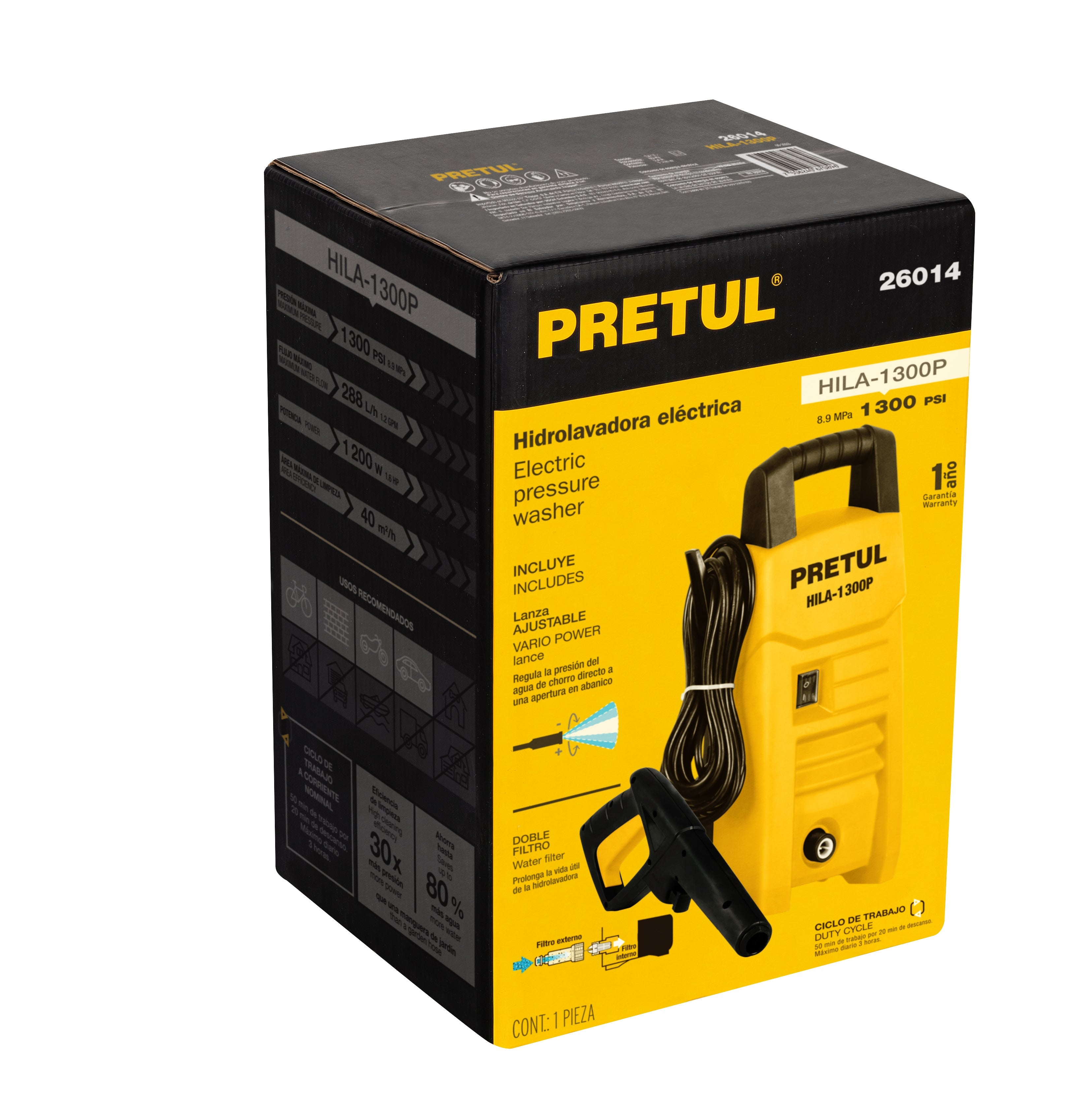 Hidrolavadora electrica 1300 PSI, Pretul