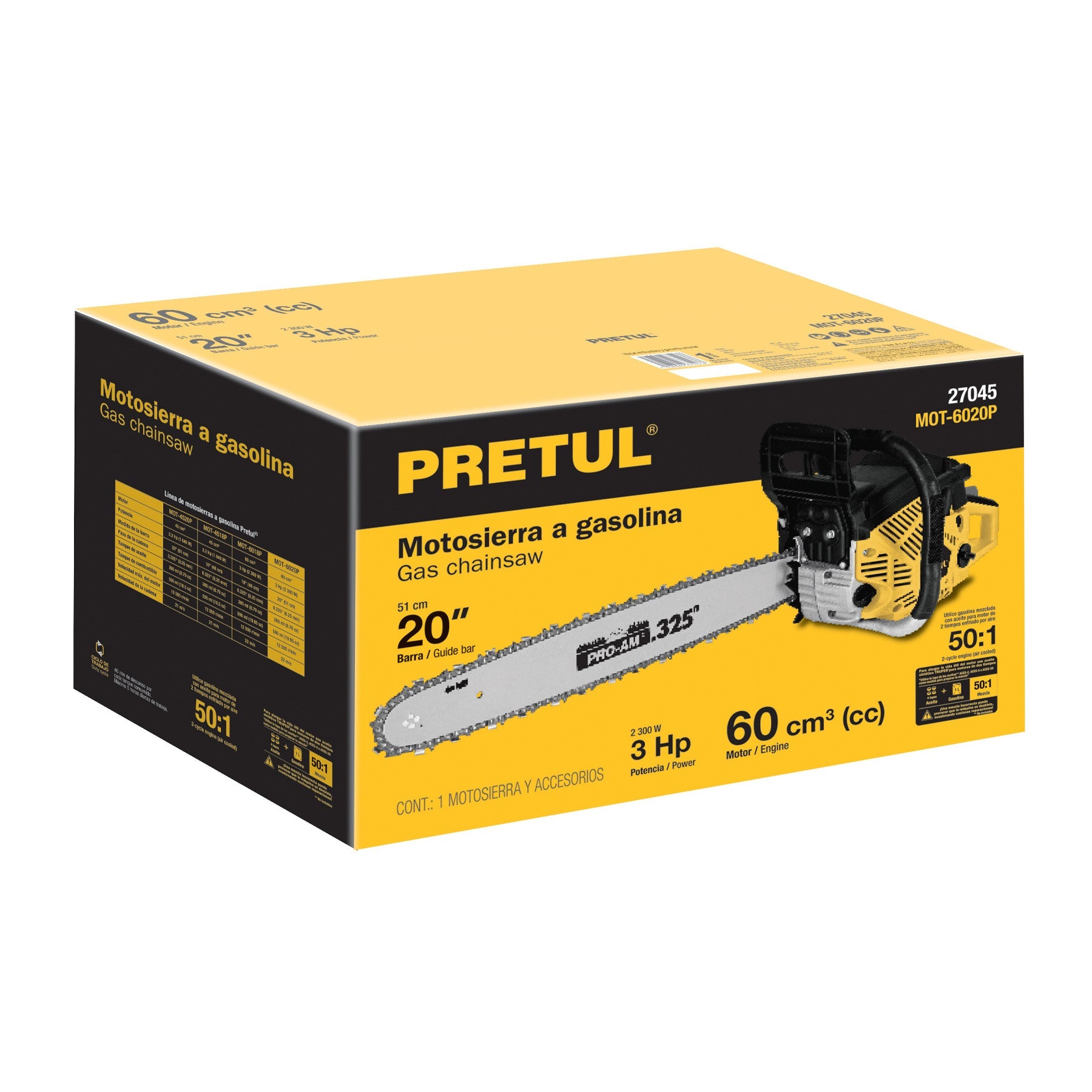 Caja de empaque de repuesto para MOT-6020P, Pretul