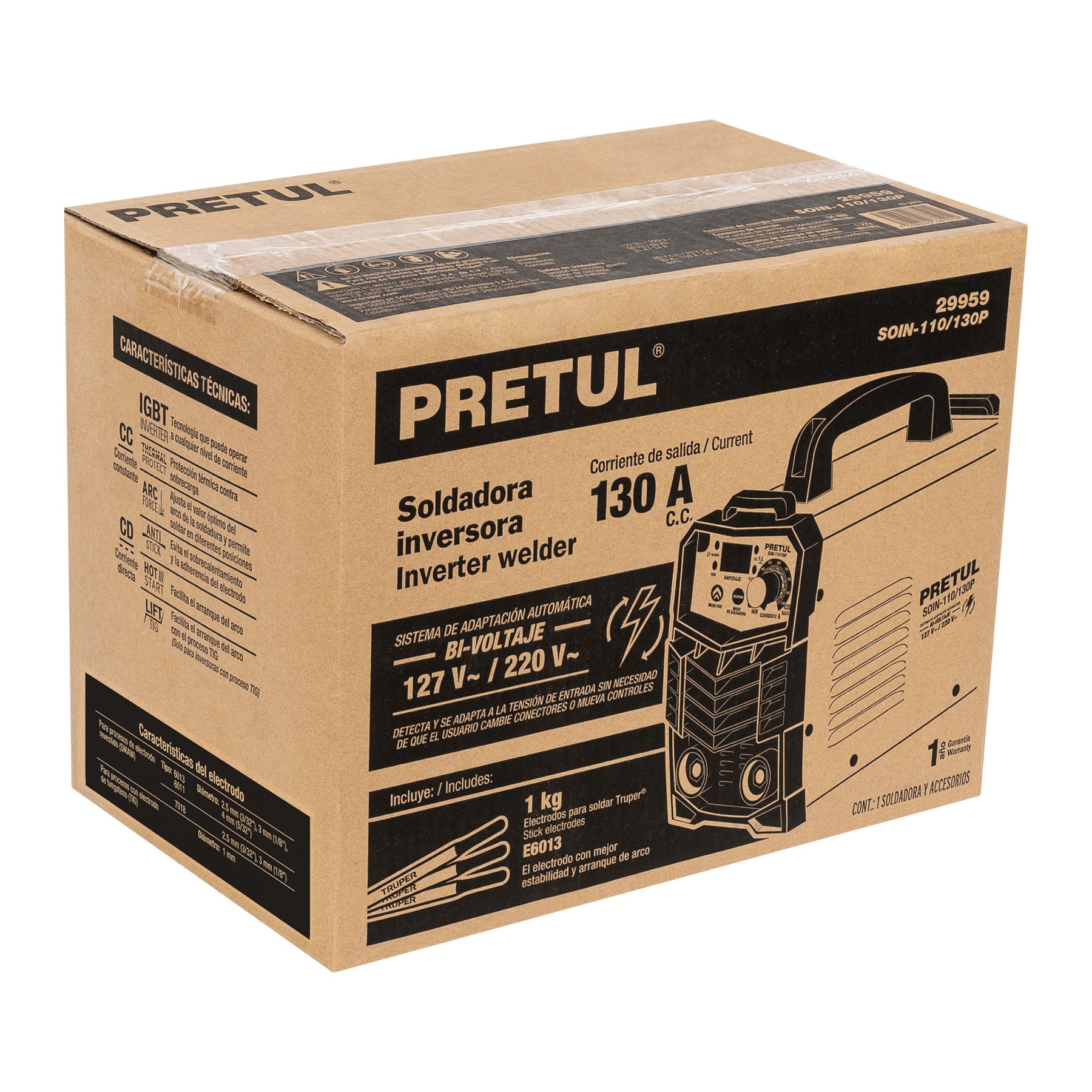 Caja de empaque de repuesto para SOIN-110/130P, Pretul