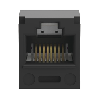 PANDUIT - Conector Jack RJ45 Estilo T, Mini-Com, Categoría 5e, de 8 posiciones y 8 cables, Color Negro