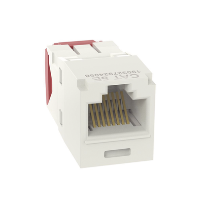 PANDUIT - Conector Jack RJ45 Estilo TG, Mini-Com, Categoría 5e, de 8 Posiciones y 8 Cables, Color Blanco Mate