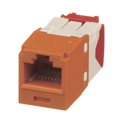 PANDUIT - Conector Jack RJ45 Estilo TG, Mini-Com, Categoría 5e, de 8 Posiciones y 8 Cables, Color Naranja