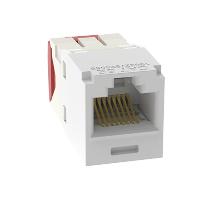 PANDUIT - Conector Jack RJ45 Estilo TG, Mini-Com, Categoría 5e, de 8 Posiciones y 8 Cables, Color Blanco