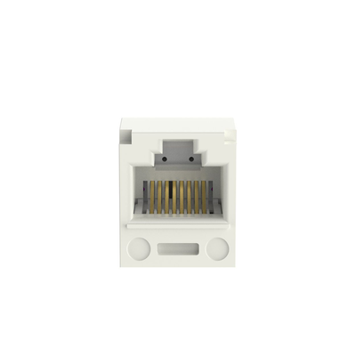 PANDUIT - Conector Jack RJ45 Estilo T, Mini-Com, Categoría 5e, de 8 posiciones y 8 cables, Color Blanco Mate