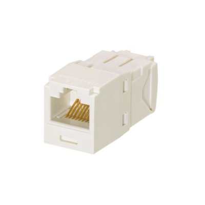 PANDUIT - Conector Jack RJ45 Estilo TG, Mini-Com, Categoría 6, de 8 Posiciones y 8 Cables, Color Blanco Ártico
