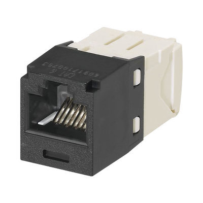 PANDUIT - Conector Jack RJ45 Estilo TG, Mini-Com, Categoría 6, de 8 Posiciones y 8 Cables, Color Negro