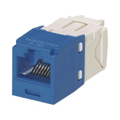 PANDUIT - Conector Jack RJ45 Estilo TG, Mini-Com, Categoría 6, de 8 Posiciones y 8 Cables, Color Azul